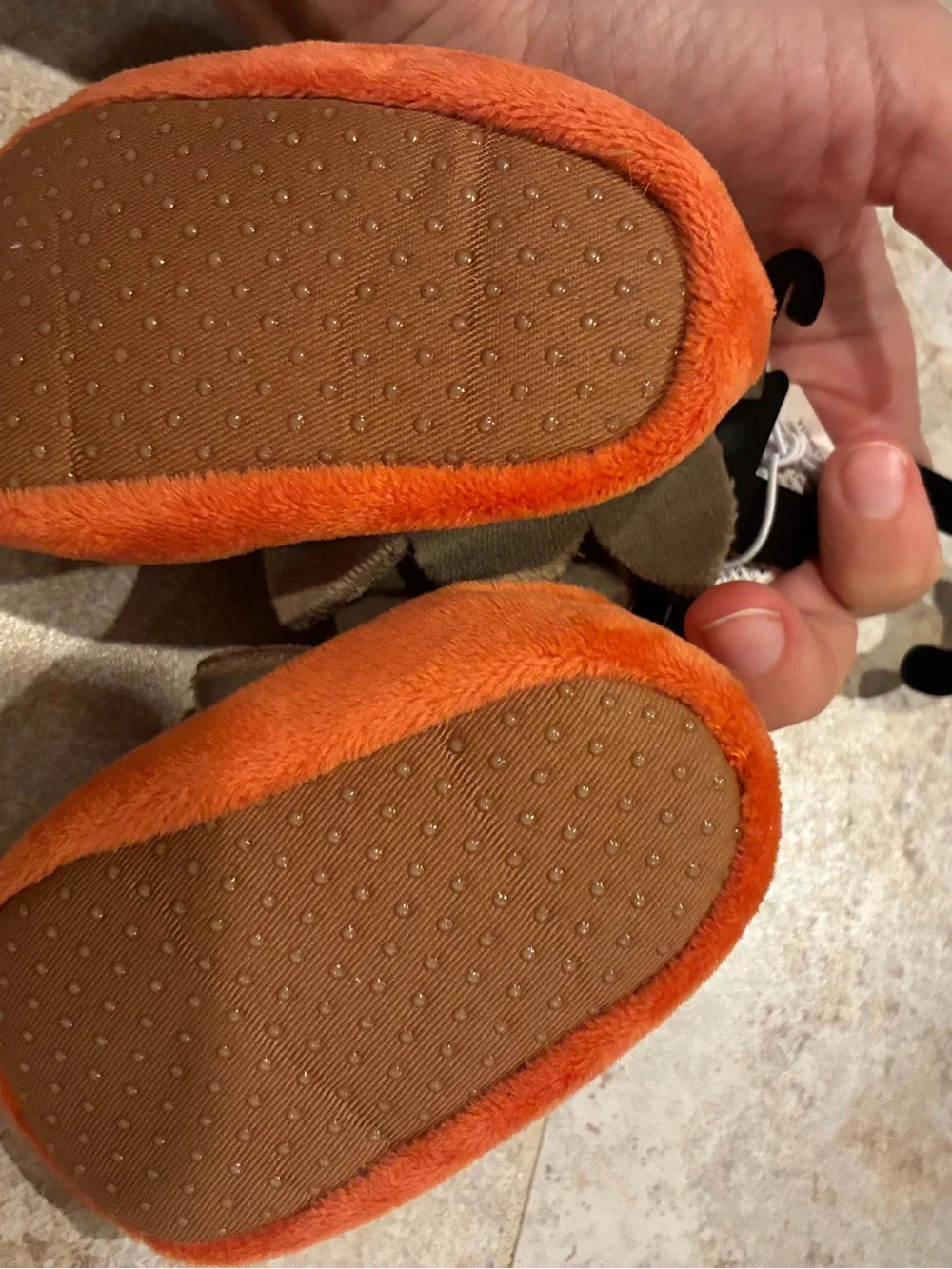 NWT Jack-O-Lantern Pumpkin Fall Baby Slippers